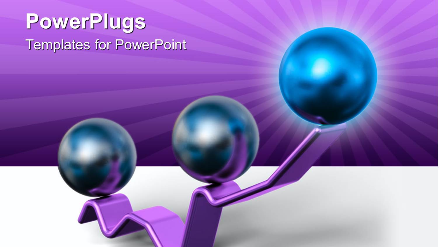 Abstract Depiction of a Purple Curved Line and Three Blue Balls