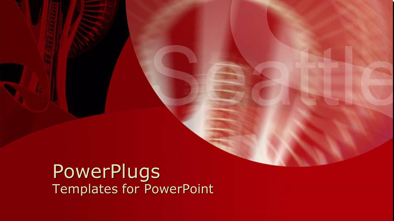 Abstract Depiction of a Red Background with Seattle Text