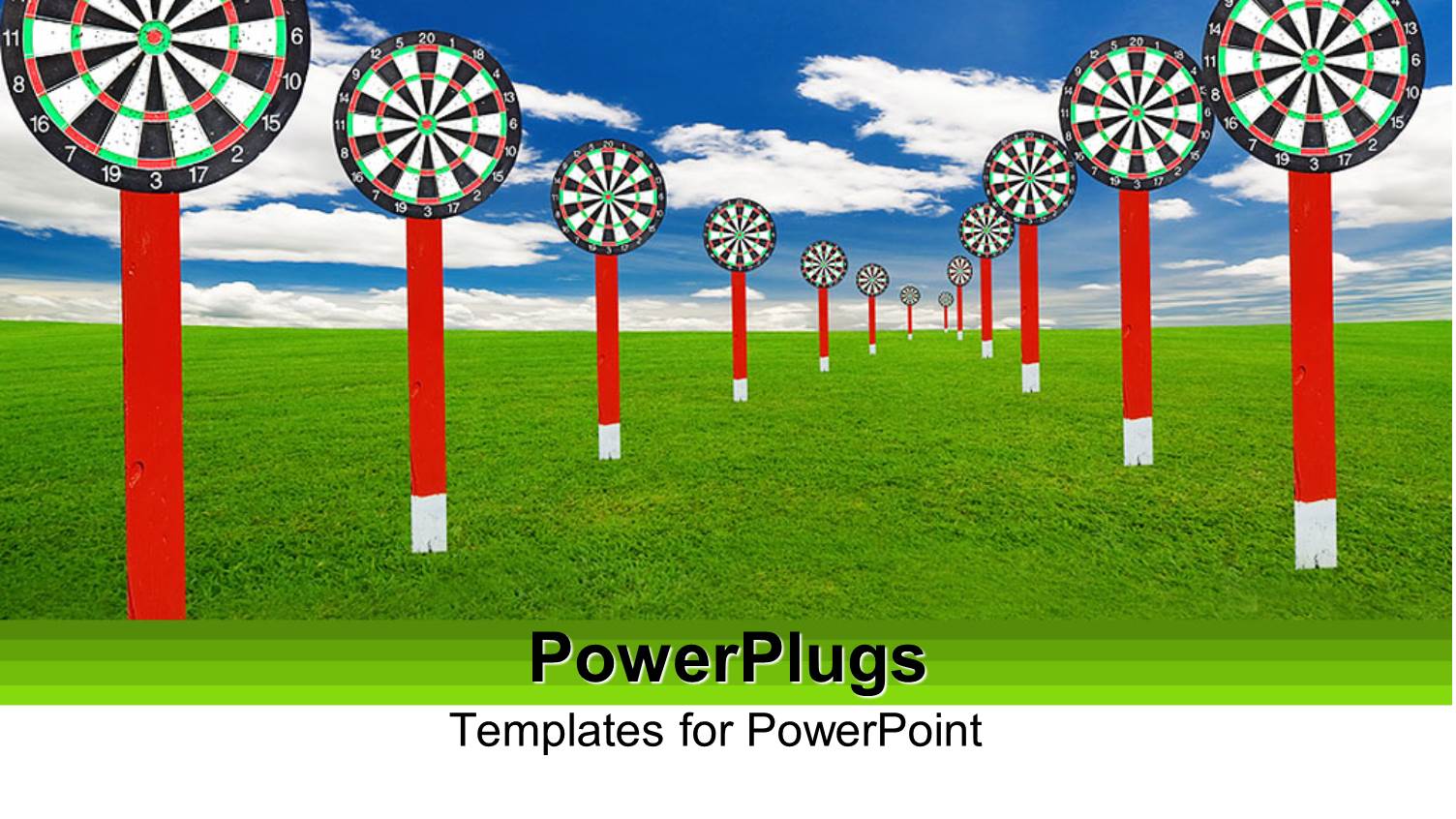 Abstract Depiction of may Red and White Dart Boards