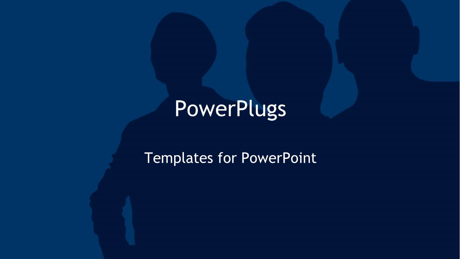 Abstract Depiction of Three Humans Standing on Blue Background