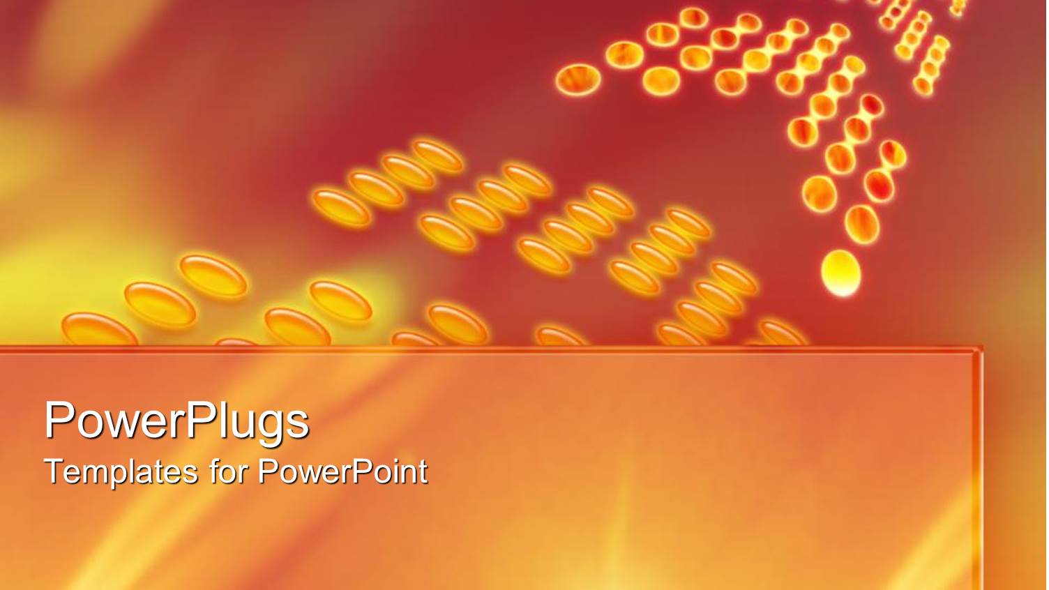 Abstract Depiction of Yellow and Glowing Bubbles, Buttons on Faded Background