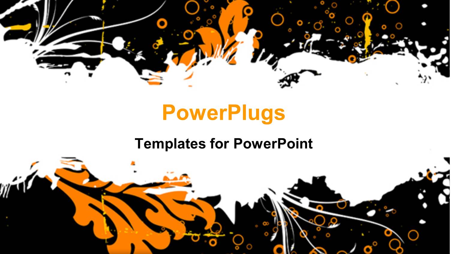 Abstract Design with Circles, Bubbles, Curved Lines, Spots, Leaves, on White and Black Background