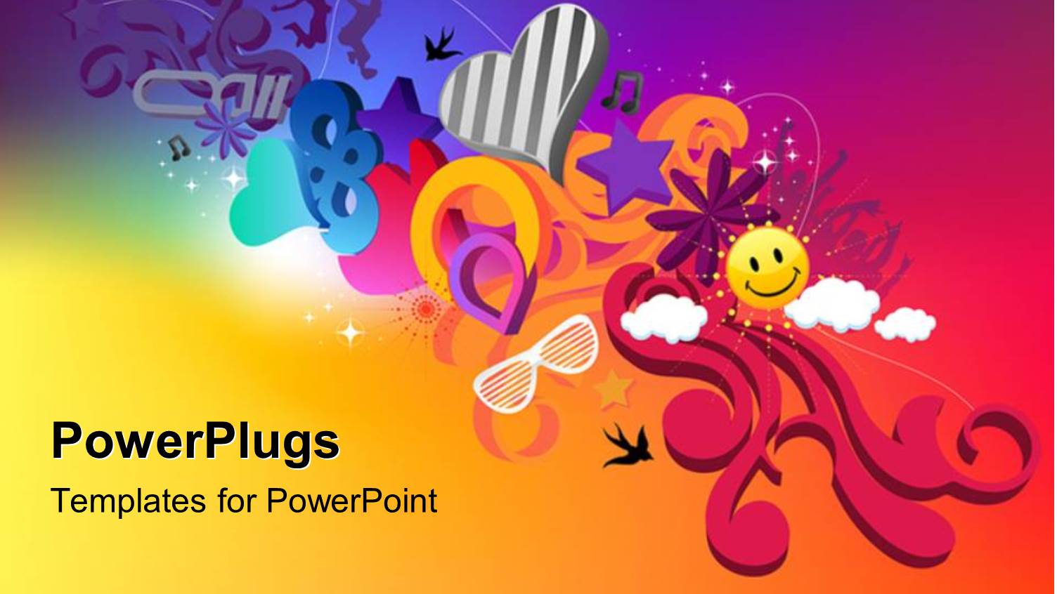 an Abstract Design of Lots of 2D Shapes and Objects