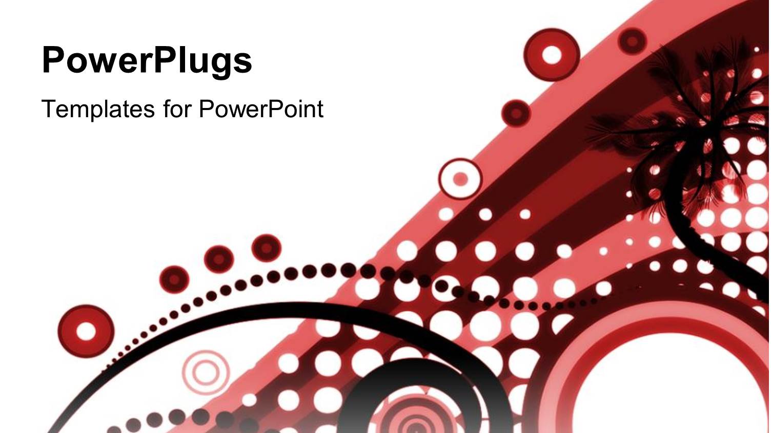 Abstract Design with Maroon Circles and Wavy Lines in Maroon Background