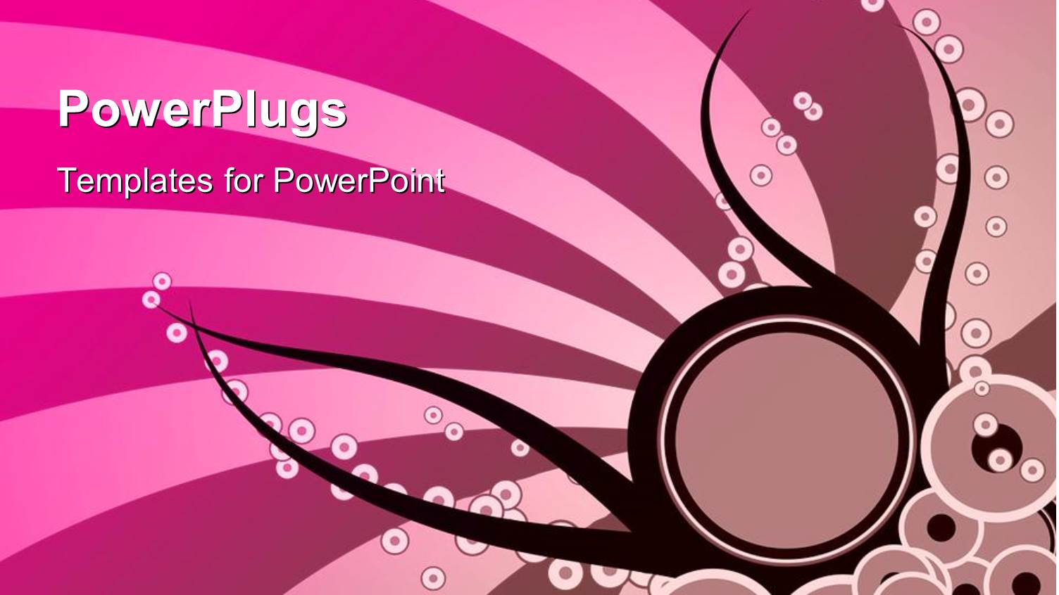 Abstract Design with Pink Circles in Wavy Pink Background