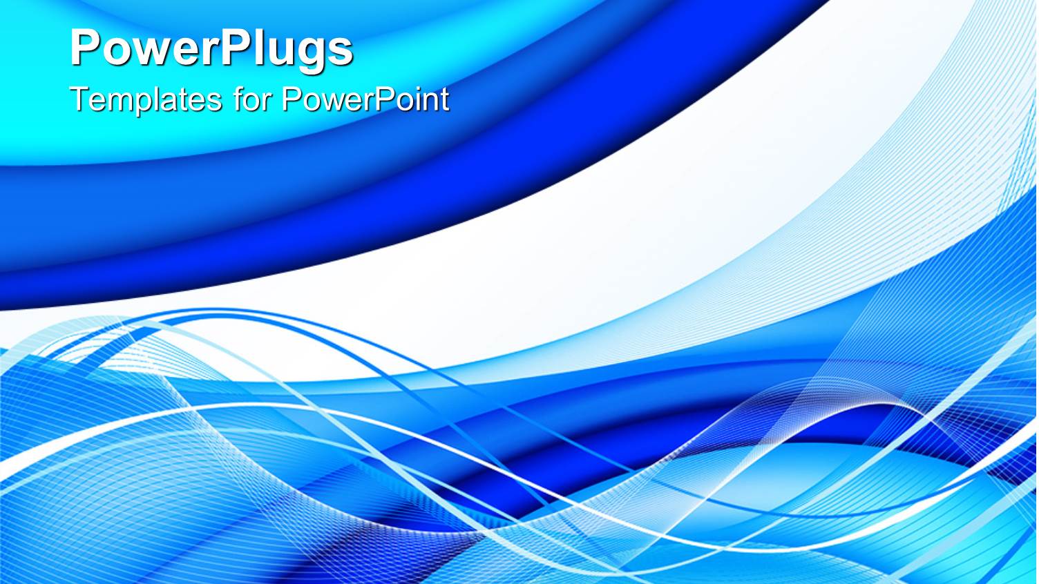 Abstract Design of Waving Lines and Bands of White and Shades of Blue