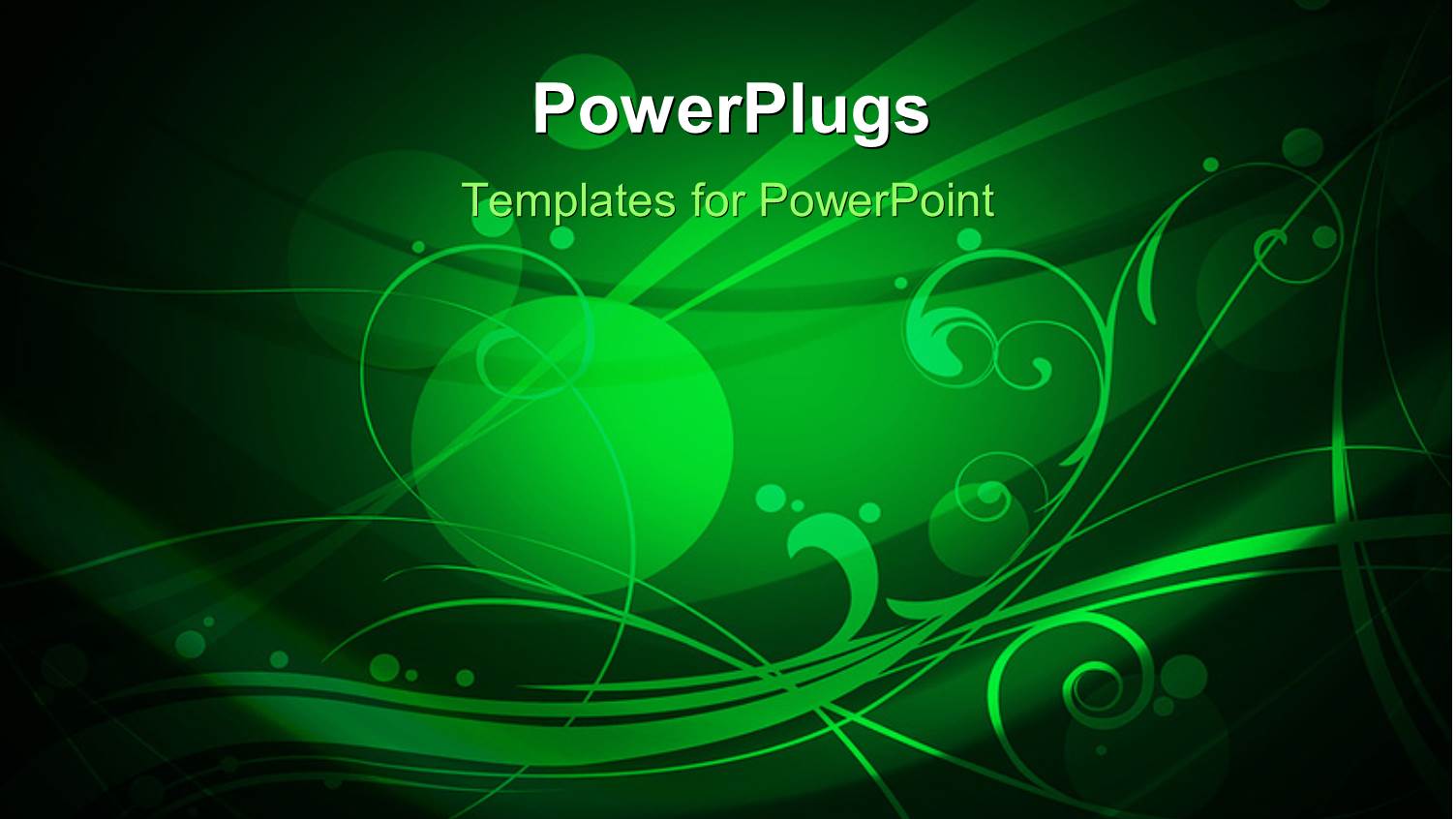 Abstract Floral Background with Circles and Folds on Green Background