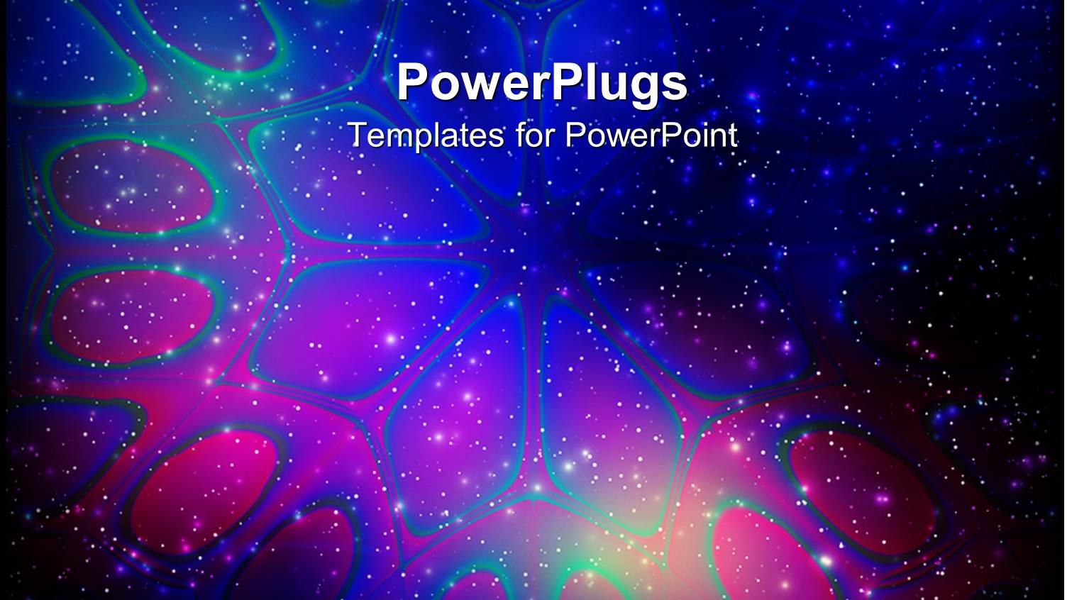 Abstract Flower in Light, Stars on Galaxy Sky, Blue, Pink, Black Background