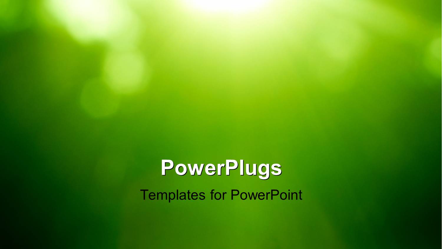 Abstract Green Forest Defocused with Sunbeam Rays