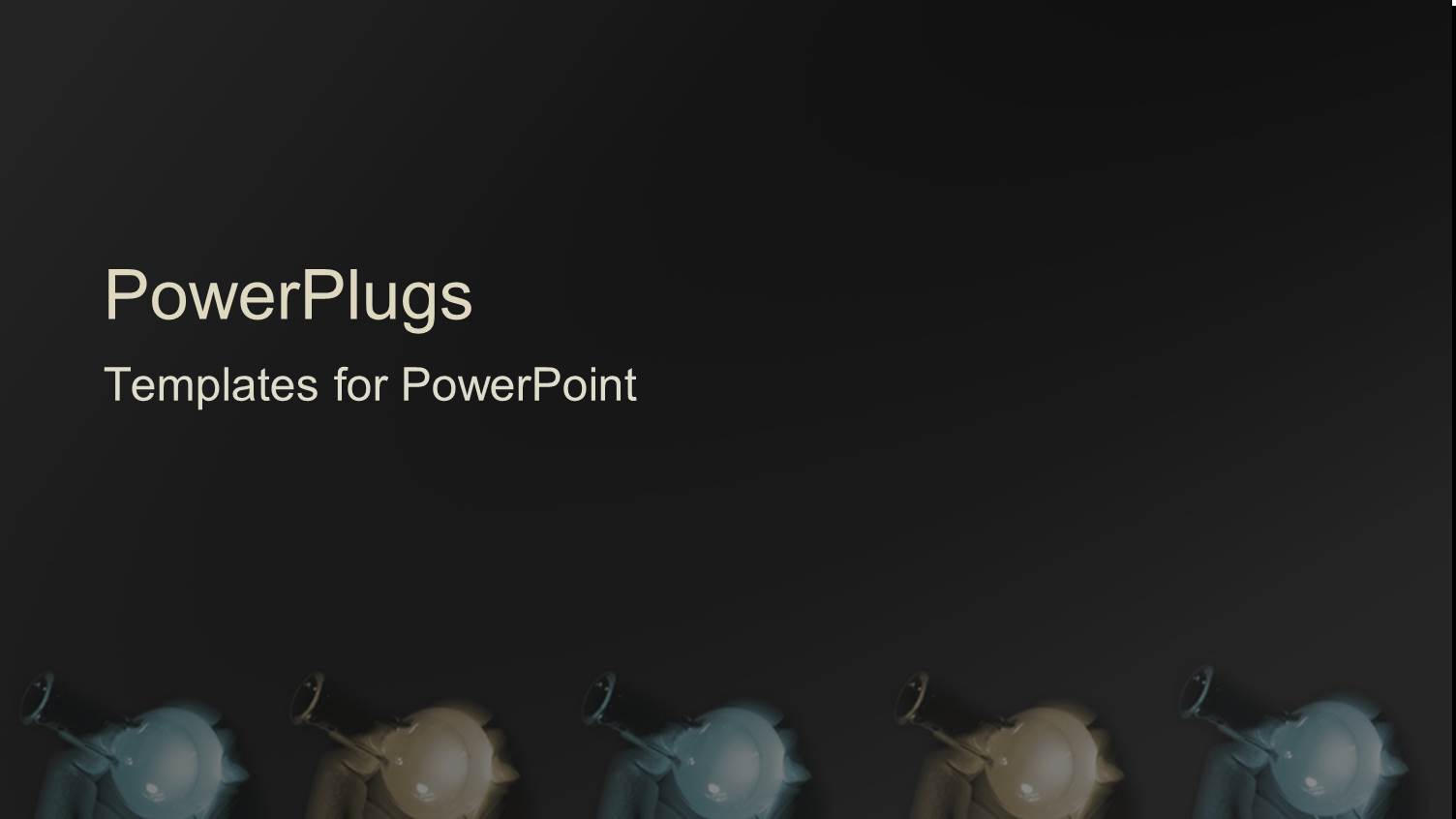 an Abstract Hazy Black Background with Five Similar Characters