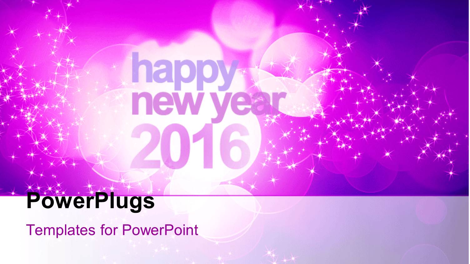 Abstract New Year 2016 Concept with Purple Bokeh and Sparkling Effect in the Background