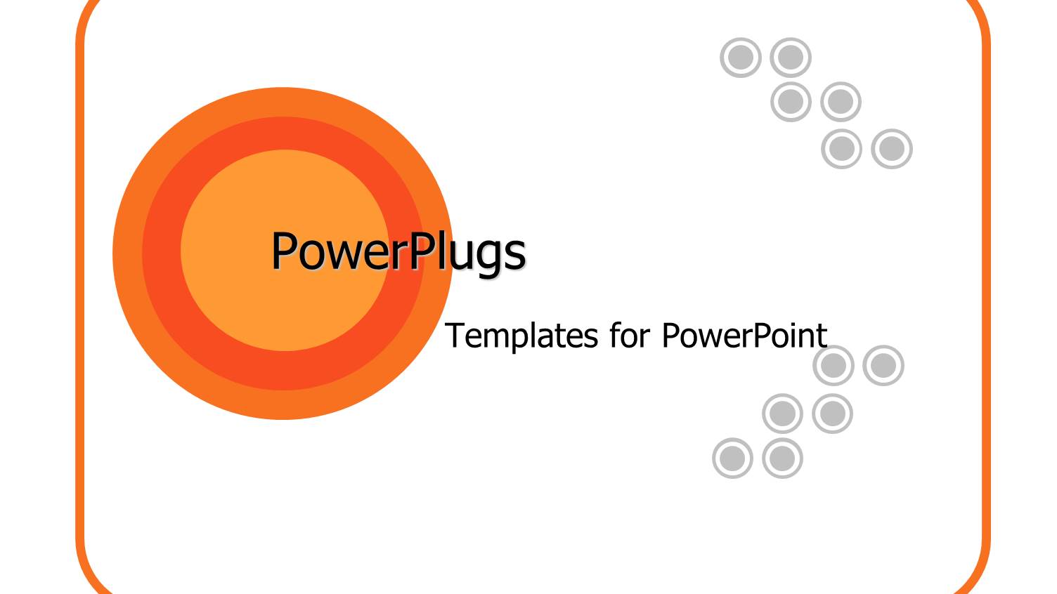 Abstract Orange and Gray Circles on White Background