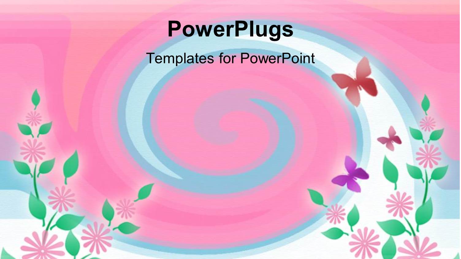 Abstract Painting of a Floral Pink and Blue Design