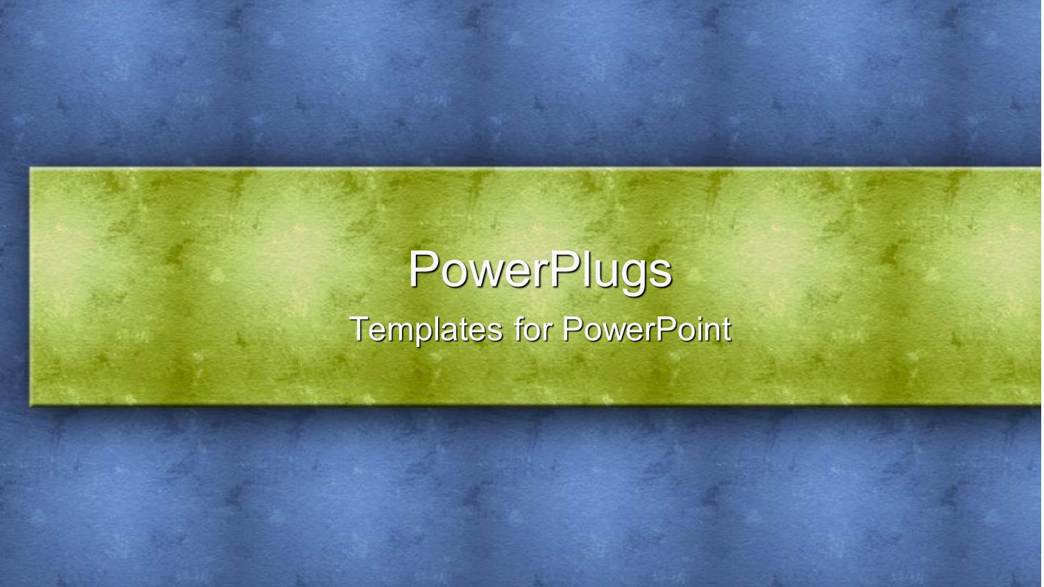 Abstract Patterned Green Bar Over Blue Background