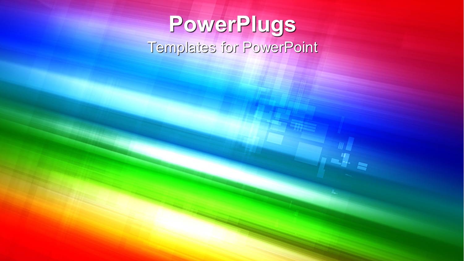 Abstract Rainbow Colored Bands with Fading City Buildings in the Background