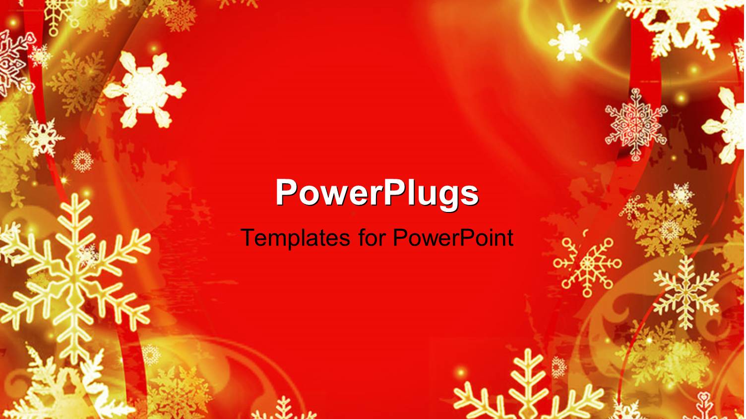 Abstract Red Christmas Background with Many Snowflakes