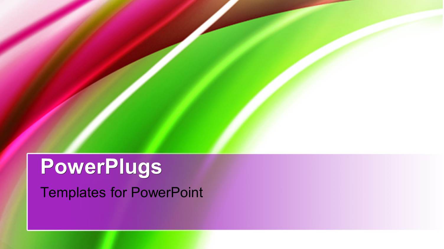 Abstract Shiny Green and Magenta Color Curves, with White Color