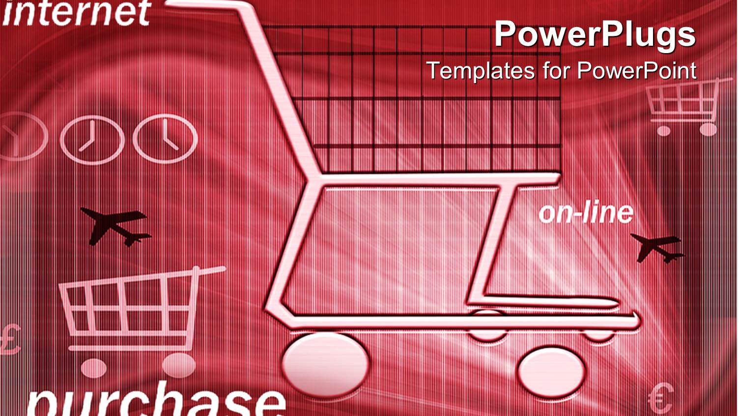 an Abstract of Shopping Carts a Plane and Text