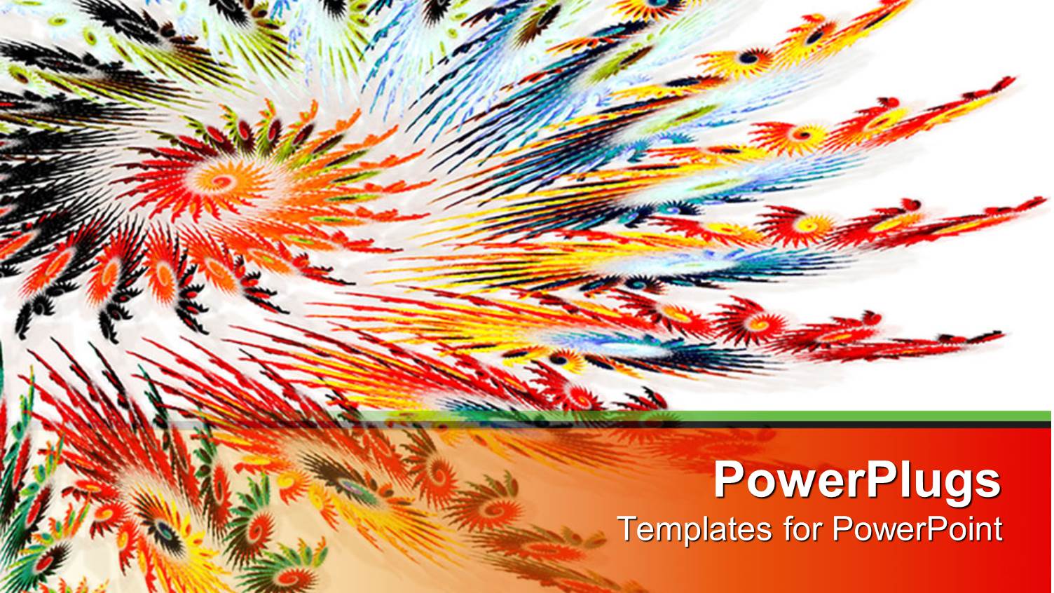 Abstract Spiral Made of Rainbow Colors on White Background