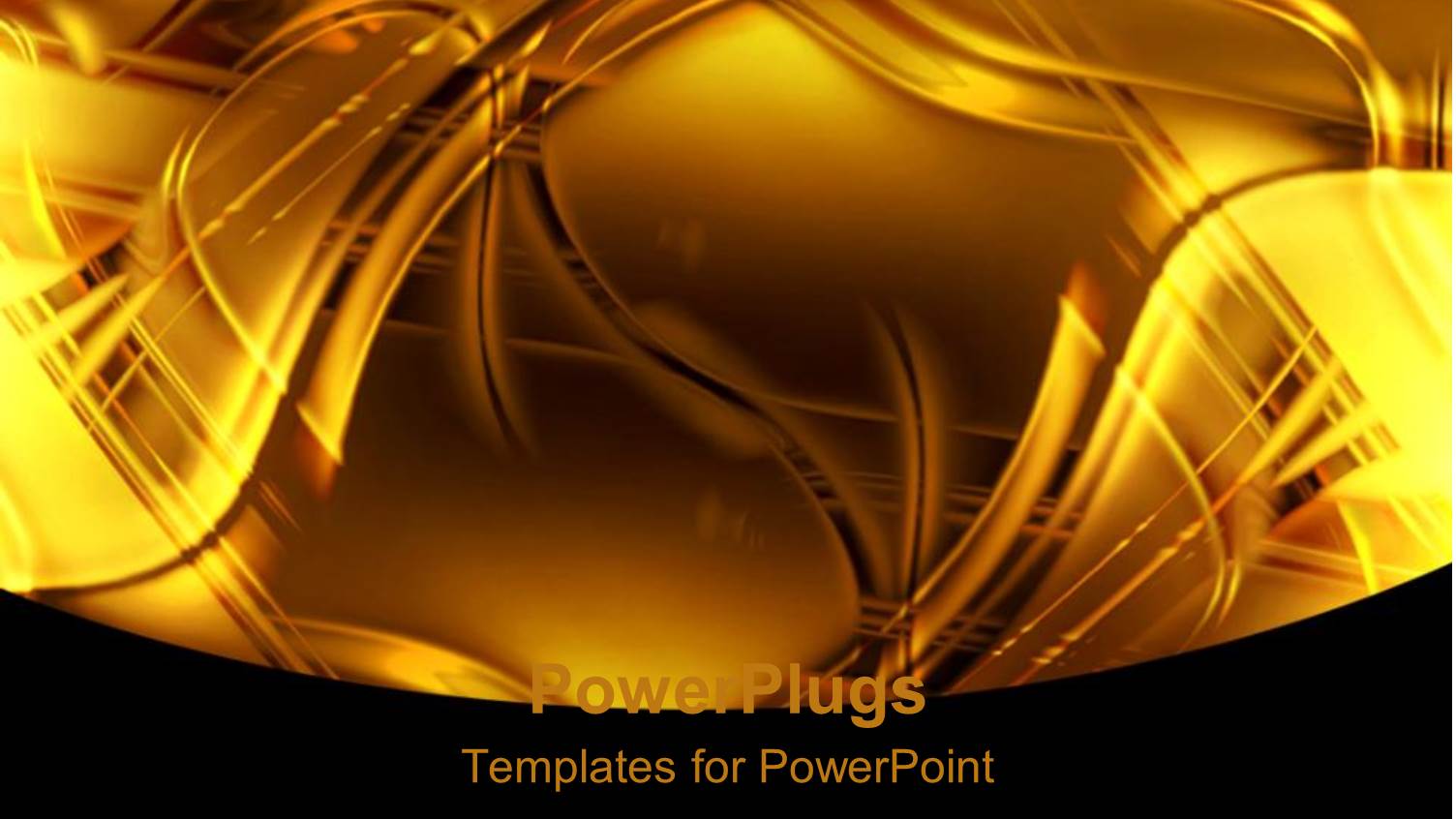 Abstract Swirling Background with Gold and Black Lines 