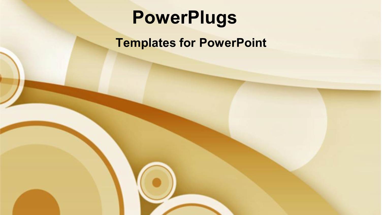 Abstract Theme with Brown Concentric Circles and Waves