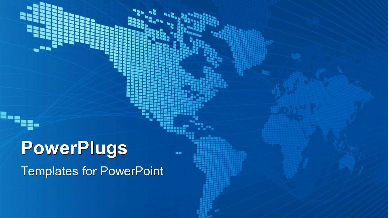 Abstract World Map on Blue Background with Black Framing