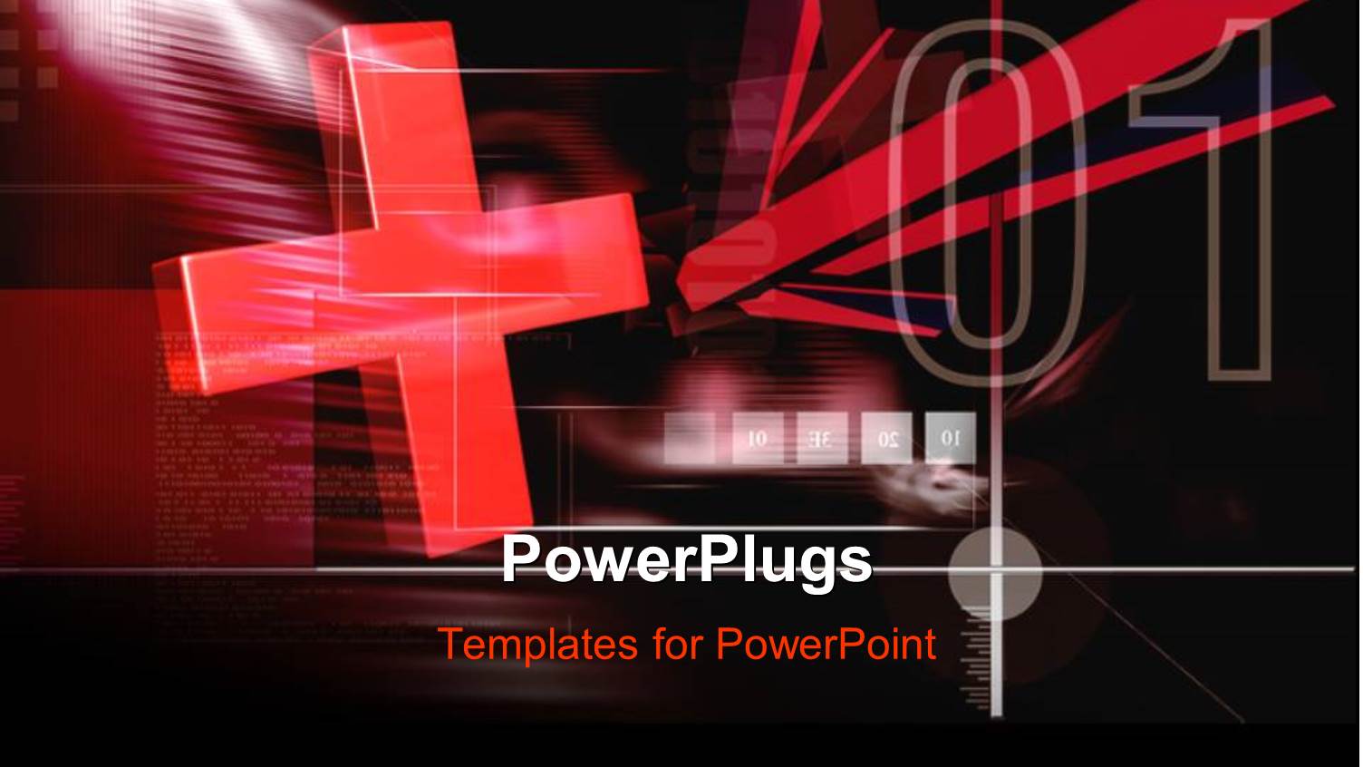 the Addition Sign with Reddish Background and Place for Text