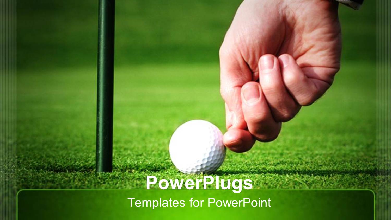 Adult Hand Pushing and Cheating a Golf Ball to Score