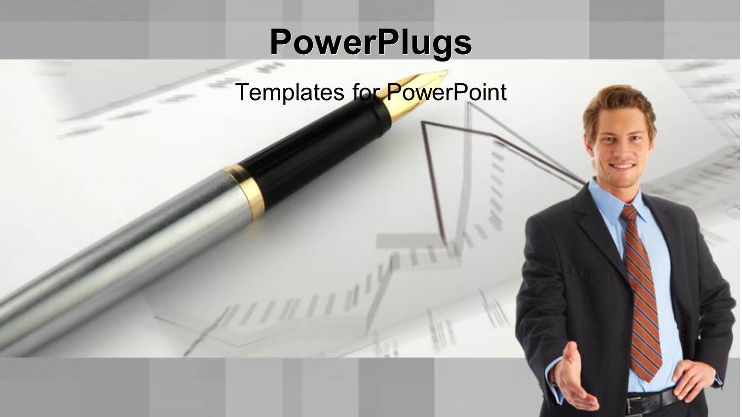 Adult Male Smiling with his and Stretched Out and a Pen