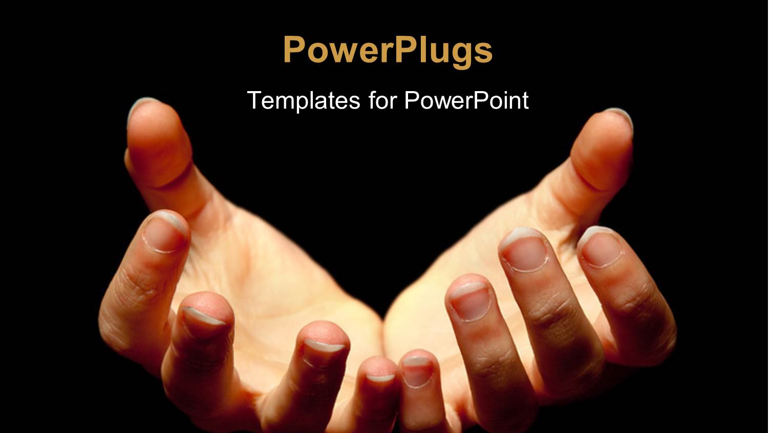 an Adult Pair of Hands on a Black Background