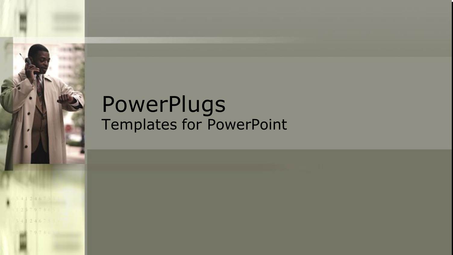 an African American Man Receiving a Phone Call on an Ash Colored Background