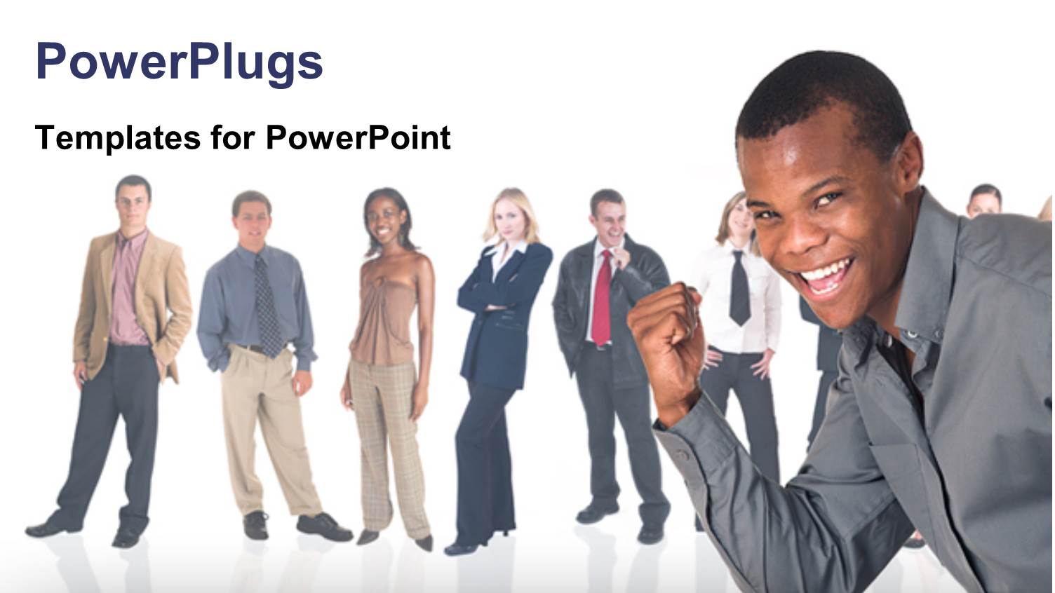 an African American Man Smiling Happily with some of Business People