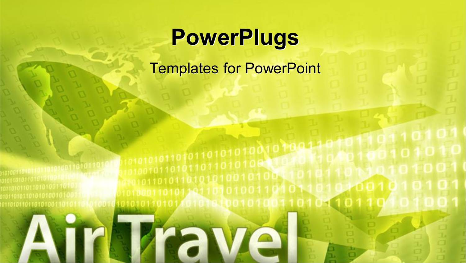 Air Travel Depiction with Silhouette of Airplane on World Map