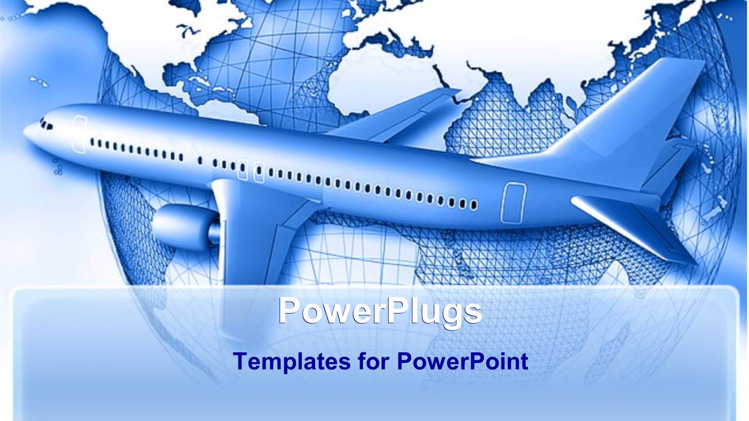 Air Travel Global Transportation Theme with Airplane and Globe