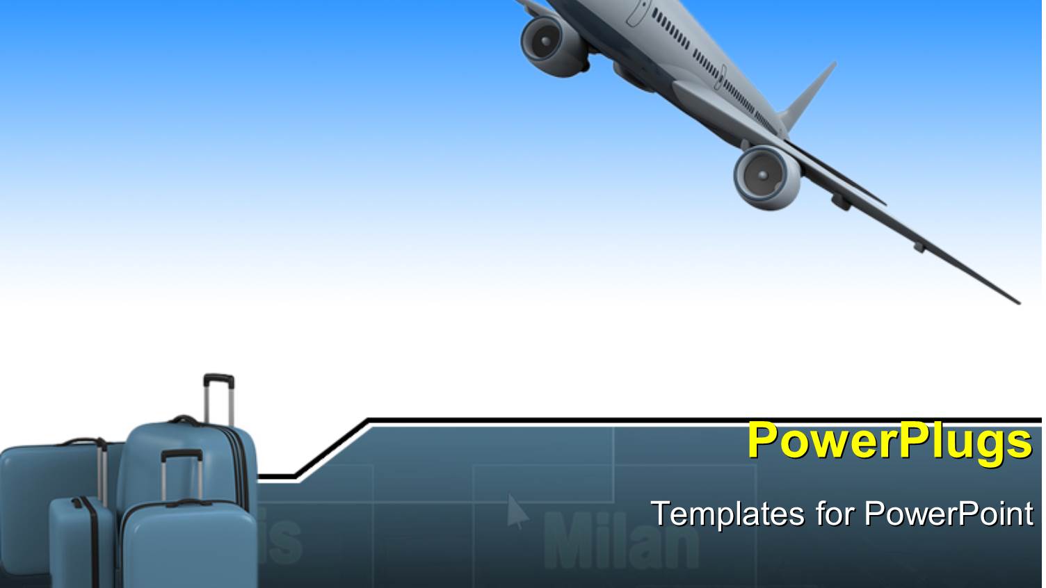 an Airplane with 3 Bags of Luggage