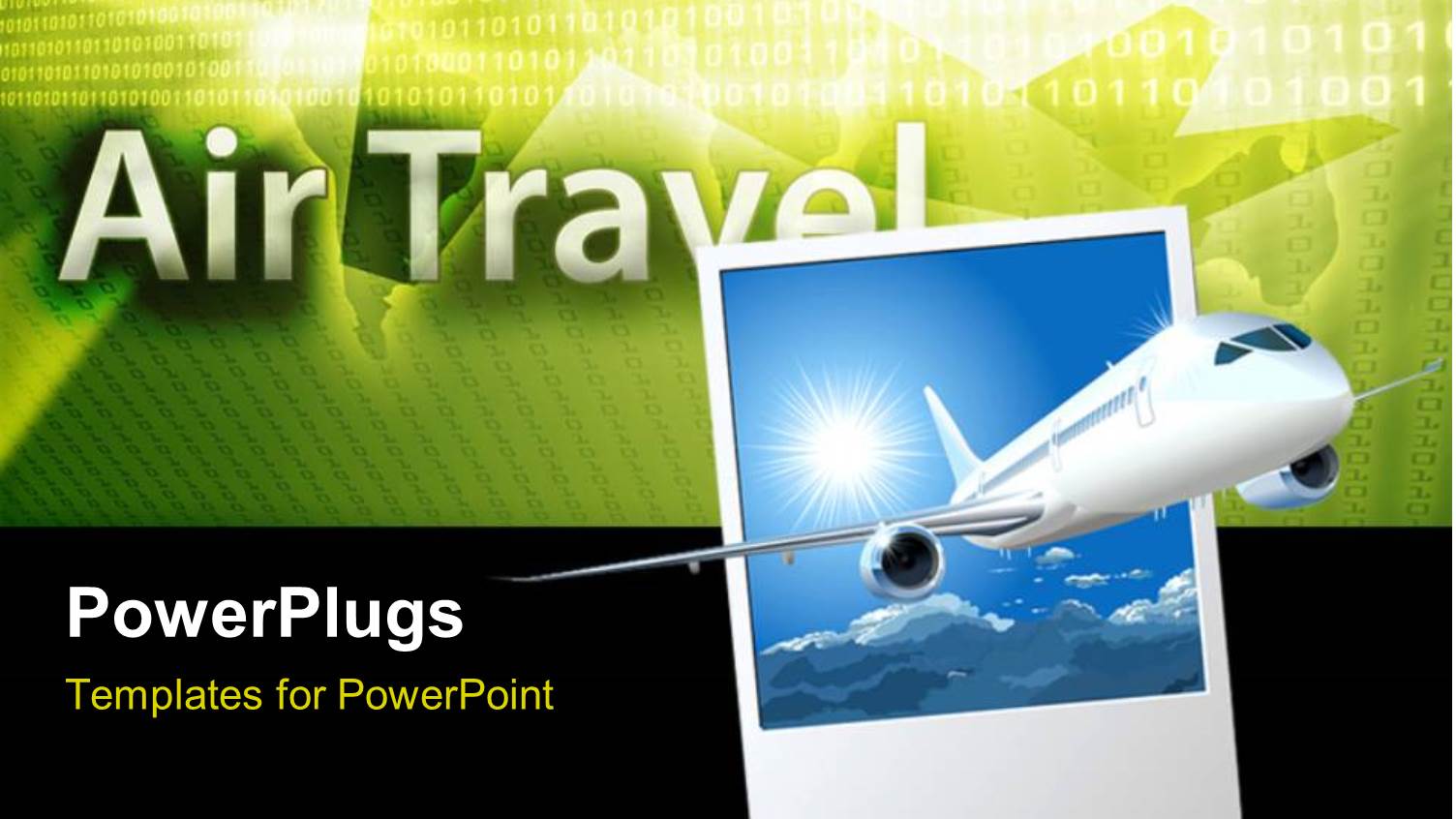 an Airplane with Air Travel in the Background