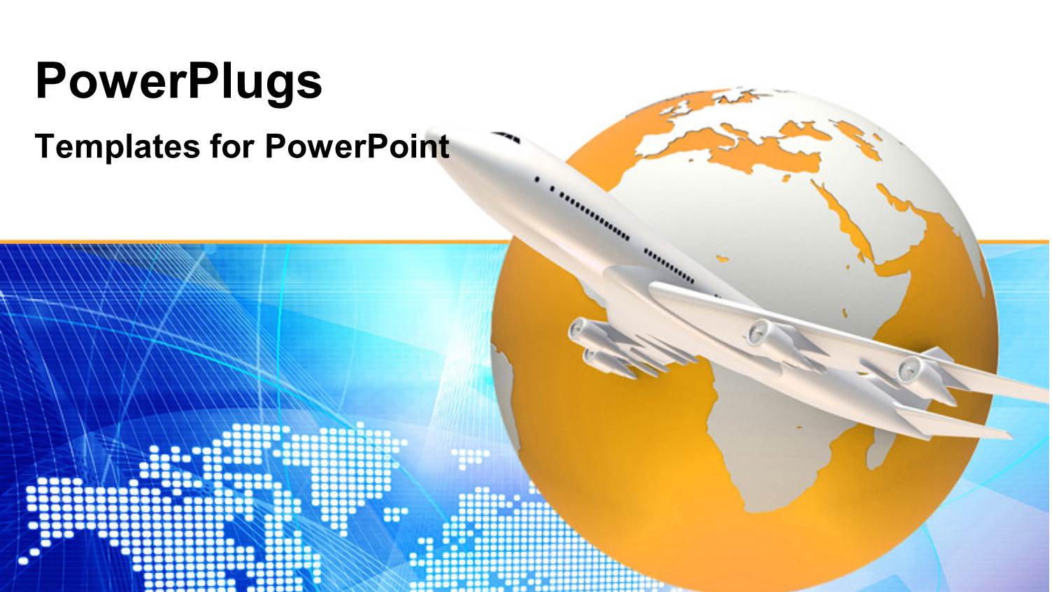 a Airplane Emerging from Globe with Map in the Background