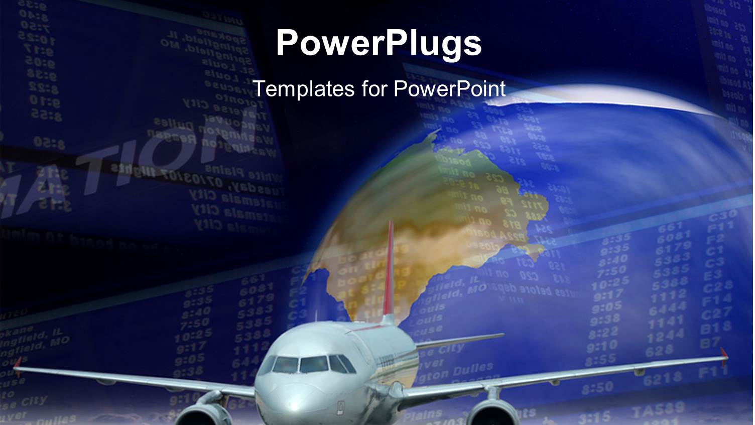 an Airplane with a Globe in the Background