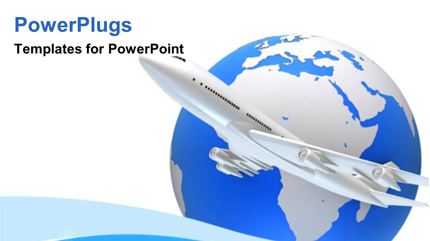 an Airplane with a Globe in the Background