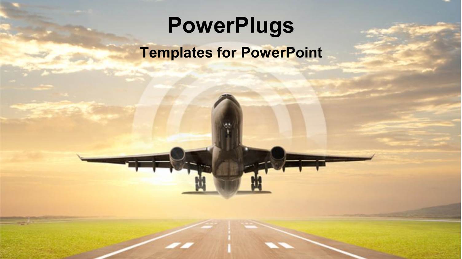 an Airplane just Taking off on an Aiport Runway