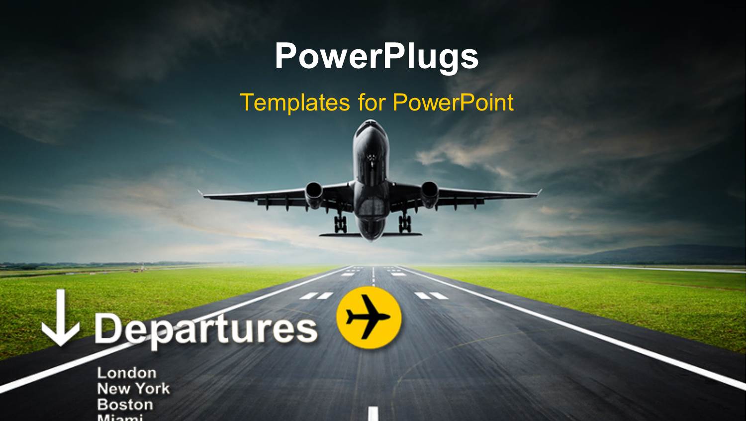 an Airplane Taking off from the Runway