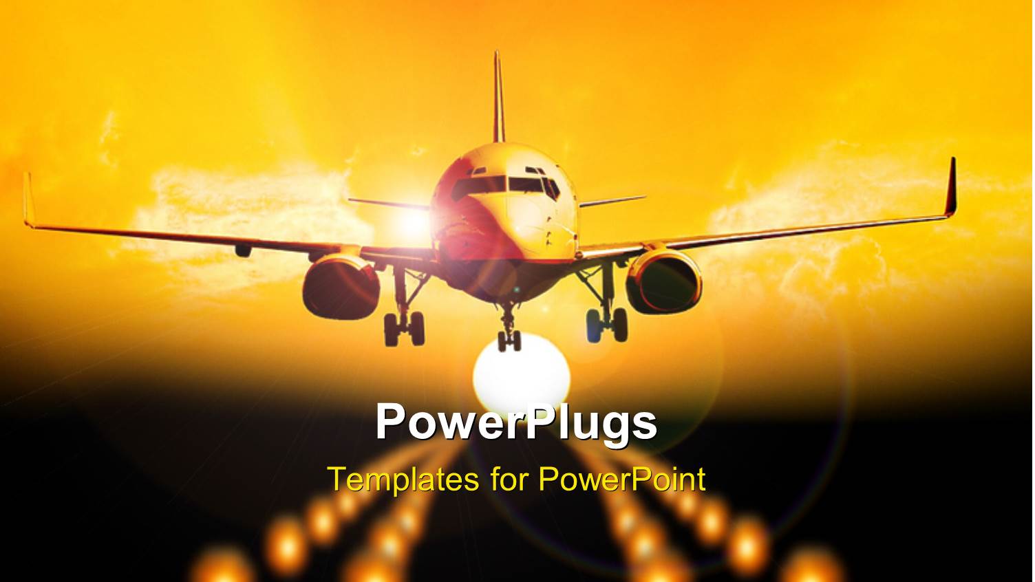 an Airplane Taking off with Sky in the Background