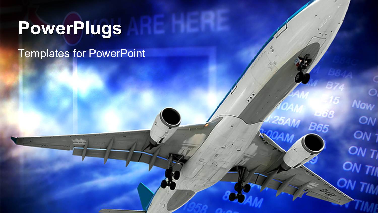 an Airplane with Various Flight Routes in the Background