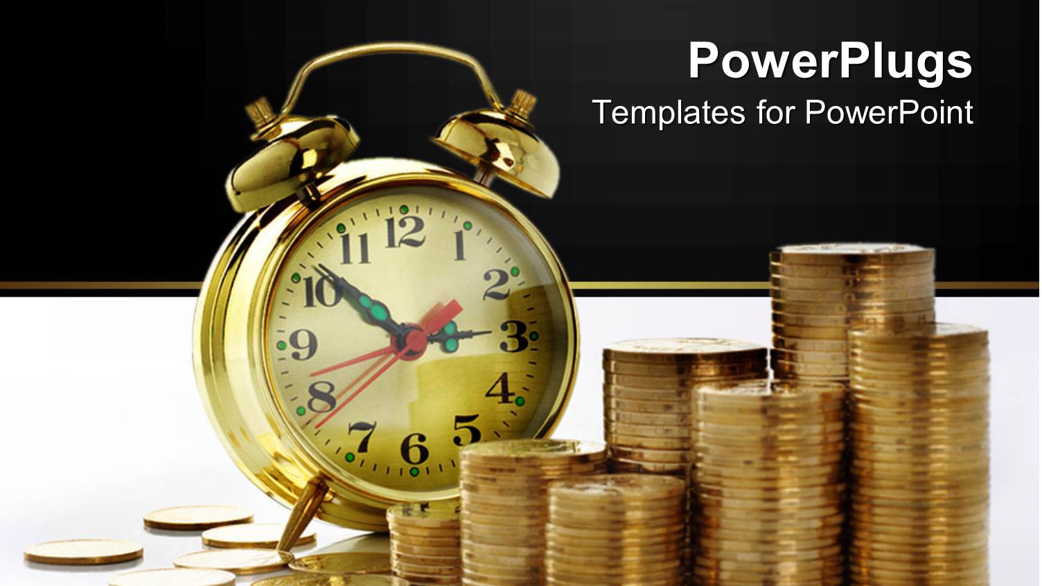 Alarm Clock with Lots of Stacks of Gold Coins