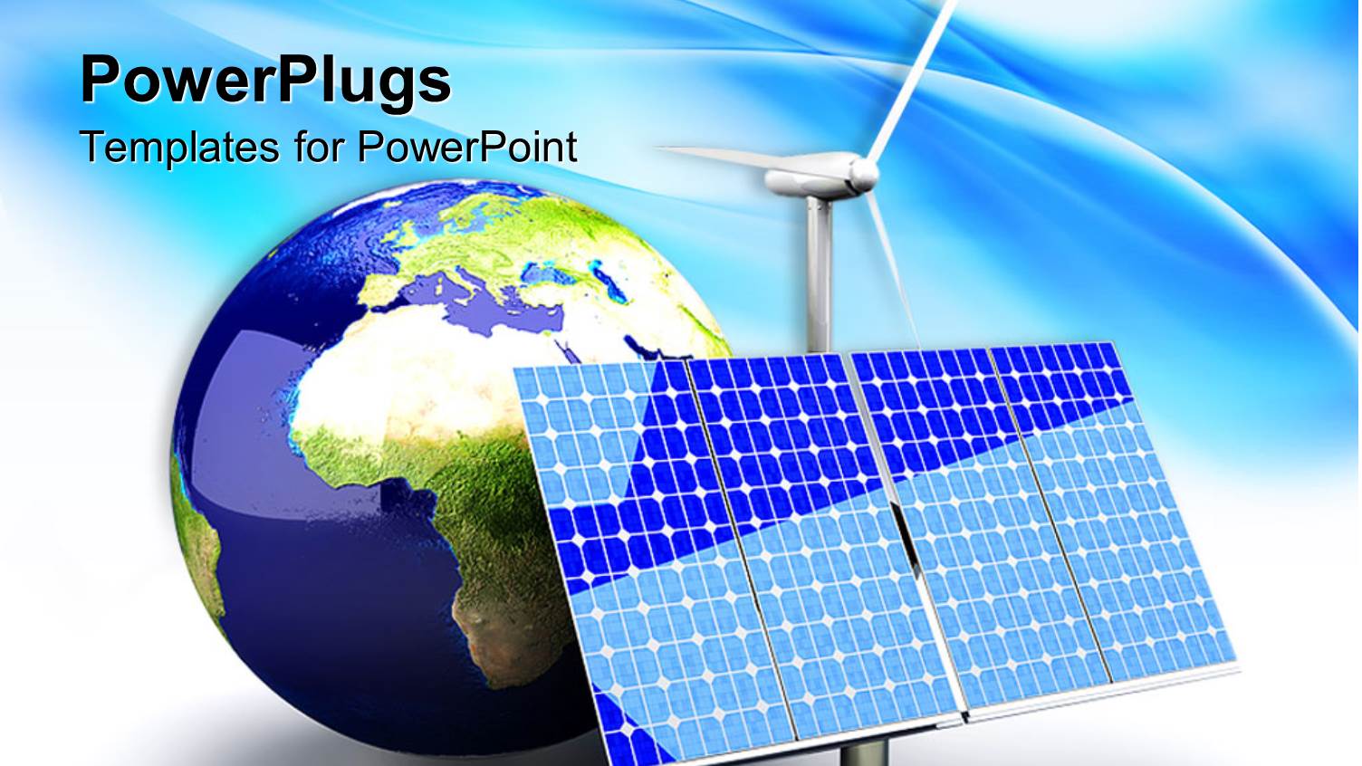 Alternative Energy Depiction with Solar Panel and Earth / Globe