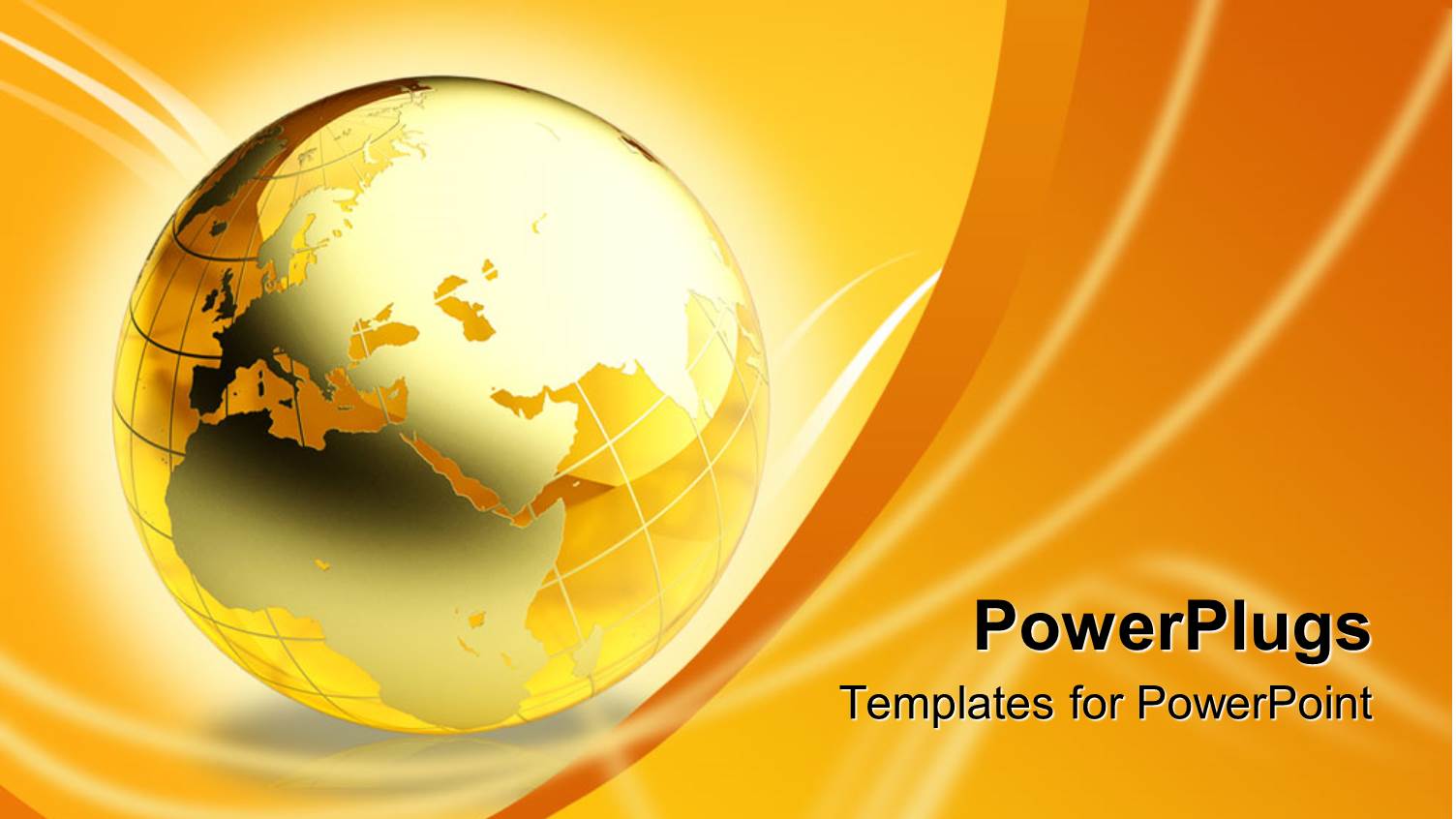 Amber Gold Orange Globe World Earth, Wave Background