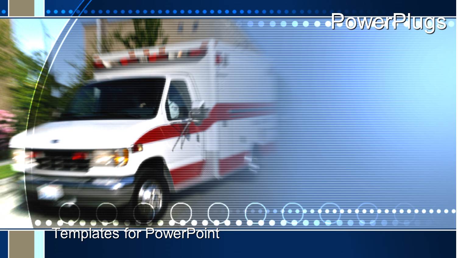 an Ambulance with a Greenish Background