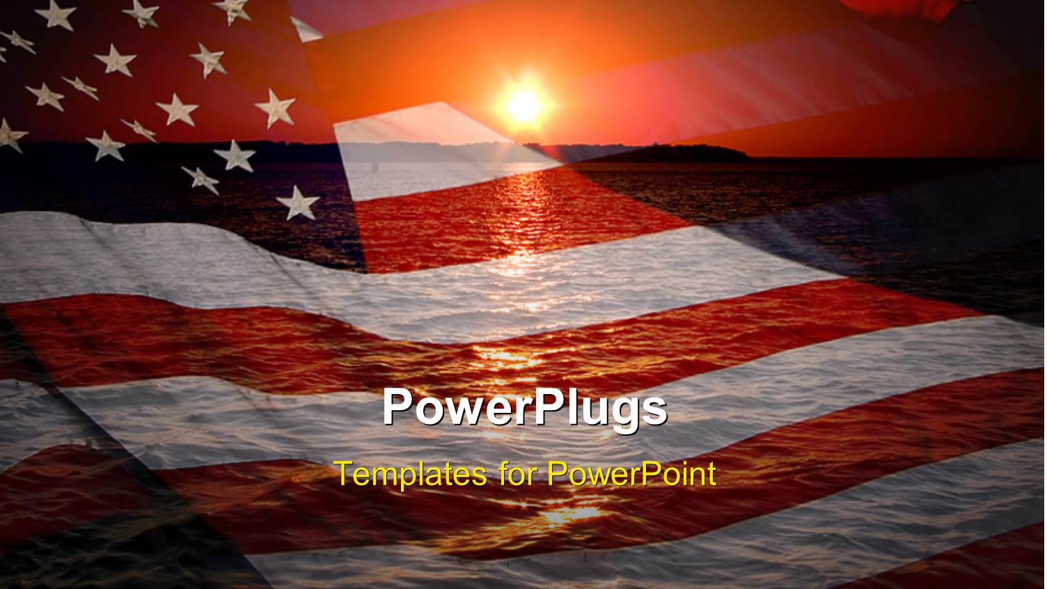 America Patriotic Concept with Sunrise Over Ocean