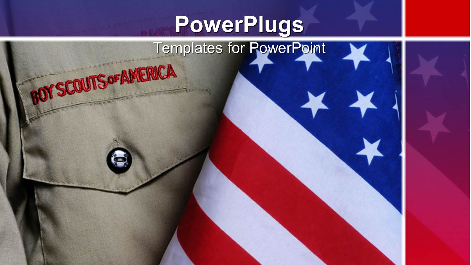 an American Boy Scouts Outfit Along with an American Flag