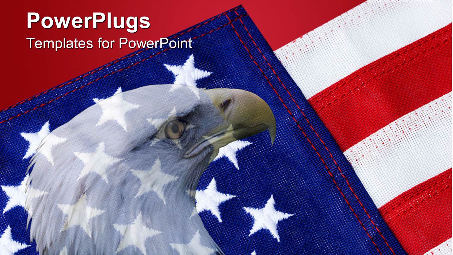 American Flag with Bald Eagle in Background Depicting Patriotism